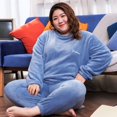 thumbnail image 2 of Conjunto de Pijama de terciopelo Coral para mujer, ropa de dormir de vellón, ropa de casa gruesa y cálida, traje para hombre y mujer, 4XL, Invierno, 2 of 4