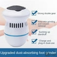 thumbnail image 3 of Rechargeable Electric Callus Remover, Electric Foot File Pedicure Tool With 2 Speeds, USB Charging Dead Skin Grinder For Hard Skin & Heels,White, 3 of 6