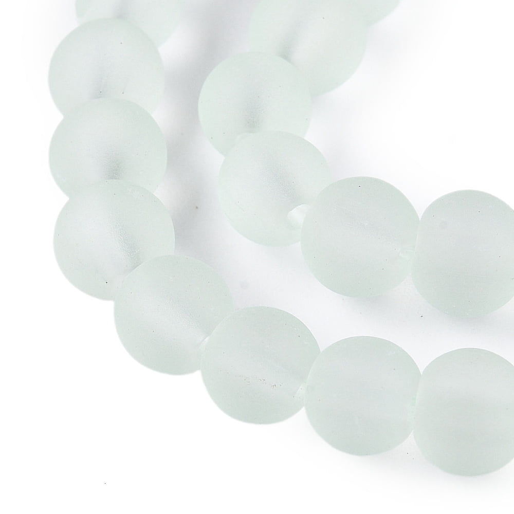 20Strand Transparent Glass Bead Strands Frosted Round Pale Green 6mm Hole: 1.3~1.6mm about 140pcs/strand 31.4 inch