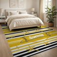 thumbnail image 3 of ODIKA 8'x10' Washable Area Rug Nautical Striped Welcome With Anchor Motifs And Sunny Banner for Living Room, Under Sectional, Family , Durable, Non-Slip, 3 of 7