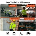 thumbnail image 4 of High Visibility Shirts for Men Women, Quick Dry Safety Short Sleeves T Shirts with Reflective Strips, Hi Vis Construction Work Shirt, Class 2 ,Green ,Small, 4 of 6