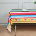 thumbnail image 3 of Efavormart 5 Pack Mexican Serape Rectangle Plastic Tablecloths, Fiesta Style Waterproof Disposable Table Covers - Cinco De Mayo Theme Party Supplies - 54"x108", 3 of 6