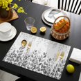 thumbnail image 3 of Spring Gray Eucalyptus Placemats Set of 4, Summer Botanical Leaf Country Placemats for Dining Table, Place Mats for Kitchen Tabletop, Waterproof Wipeable Dining Table Mats Set, 3 of 9