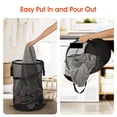 thumbnail image 3 of MADIKA Pop-up Collapsible Mesh Laundry Hamper 75L, Foldable Dirty Clothes Basket Black 24"H, 3 of 8