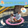 thumbnail image 5 of PRINIC 43" Saucer Tree Swing for Kids, Waterproof Flying Saucer Swing for indoor/playground Textilene fabric seat & Stainless steel frame, 5 of 11