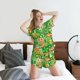 thumbnail image 5 of Fotbe St Patrick's Day6 Conjunto de Pijama Estampado para Mujer, 2 Piezas, Ropa de Dormir con Camiseta de Manga Corta y Shorts Suaves-X-Large, 5 of 6