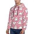 thumbnail image 2 of Hoodies for Men - pink background halloween ghost Long Sleeve Comfrt Men'S Fashion Hoodies & Sweatshirts, Sweatshirts for Men Hoodies Pullover Clothing Clothes with Pouch, 2 of 7