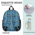 thumbnail image 5 of Police and Baton Blue Pattern Backpack for School, Cute School Bag with Adjustable Shoulder Straps and Padded Back, 13.8"x11.4"x6", 5 of 5