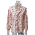 thumbnail image 2 of Qarigey Blusa Estampado Verano Camisa Estampado Verano Manga Larga Cuello V Trabajo Mujer Top Prendas para la parte del cuerpo Rosado 3XL, 2 of 6