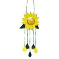 thumbnail image 1 of Adorno de carillón de viento de metal para jardín, patio, porche, patio trasero, decoración de pared girasol, 1 of 8