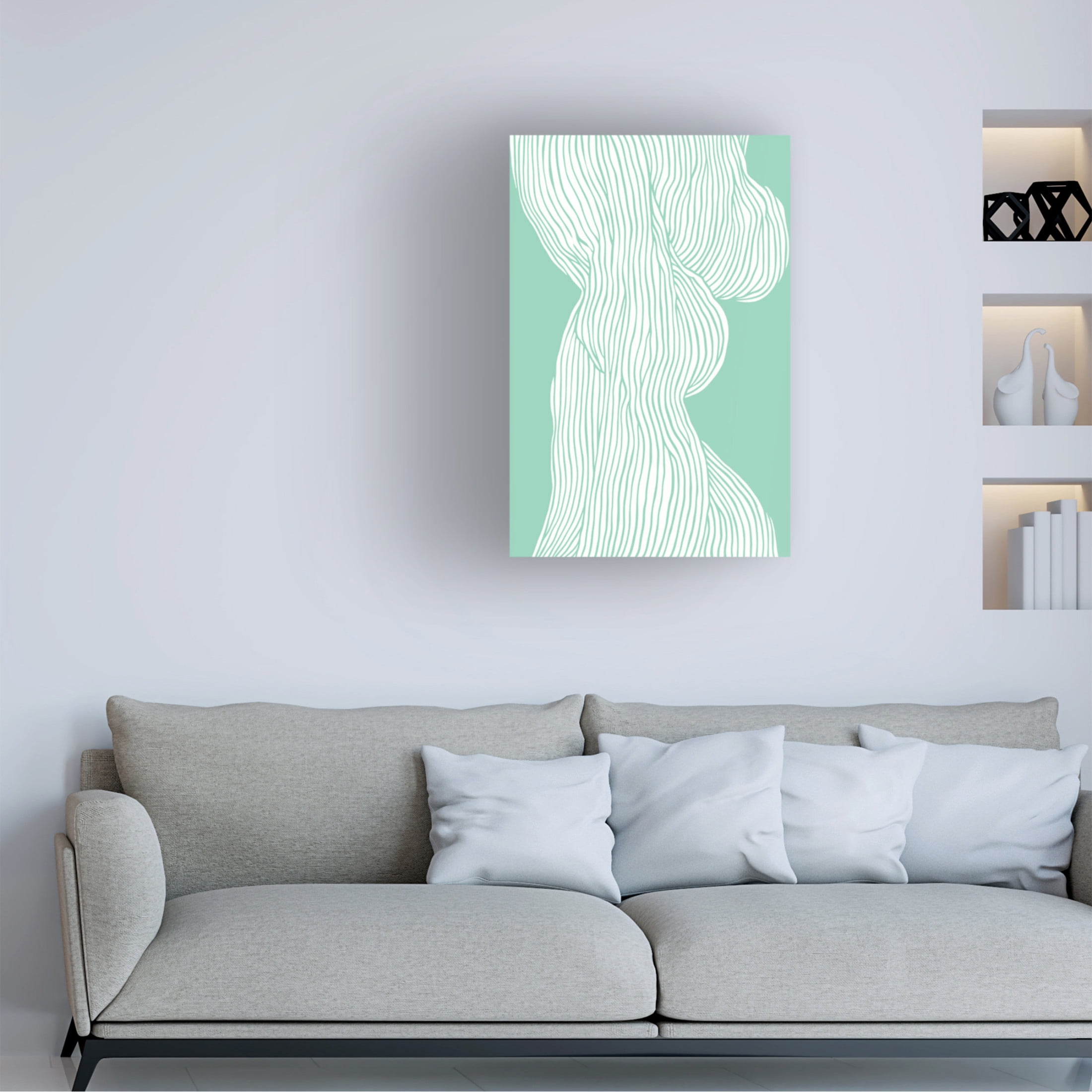 Trademark Fine Art Treechild   Fibers No 1 mint Canvas Wall Art