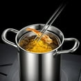 Small Deep Fryer Pots with Strainers Basket for Chicken