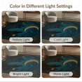 thumbnail image 7 of ODIKA 6'x9' Ultra-Soft Area Rug, Midnight Blue Gold Gothic Moon Scene Intricate Nighttime Castle and Cat Design Washable, Bare feet friendly, Silk-Touch for Guest Room, Bedroom, 7 of 7