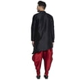thumbnail image 2 of eloria Solid Dupion Silk Indian Stylish Traditional Men's Kurta With Dhoti Dress Party Wear Set, 2 of 6