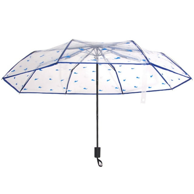 Coofit Clear Umbrella Auto Open: Simple Folding Umbrella Compact Umbrella for Outdoor