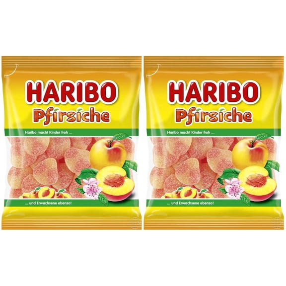 Haribo Pfirsiche (Peach) Gummy Candy 2-Pack (2 x 175g)