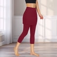 thumbnail image 3 of Yoga Pants Women Skirted Leggings Athletic Skorts Gym Tennis Yoga Legging High Waisted Leggings With Skirts Workout Clothes for Women, 3 of 3