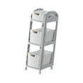 thumbnail image 4 of Elodie Chariot de Rangement Étagère de Rangement Coulissante avec Roues Universelles Utilitaire Gain de Place 3 Niveaux, 4 of 8