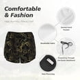 thumbnail image 4 of Rateoe Gold Gloss Outline Floral Printed 2 in 1 Women's Workout Shorts for Athletic Gym Running Shorts with Phone Pockets-Small, 4 of 7
