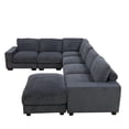 thumbnail image 5 of Star Home Living 7-Piece Modern Corduroy Living Room Sofa Set, Dark Gray, 5 of 12