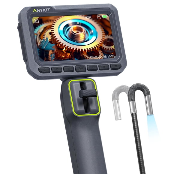 Borescopio Anykit 4.3" HD con Sonda Articulada de 210° y 1.1 cm de Diámetro