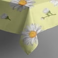 thumbnail image 4 of Lightgreen Daisy Flower White Blooms Pattern Rectangle Tablecloth 60"x102",Waterproof Polyester Rectangle Table Cloth, Wipeable Spillproof Polyester Tablecloth for Dining, Camping, Indoor and Outdoor, 4 of 6