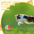 thumbnail image 4 of Pelota de juguete para gato arcoíris de 10 Uds., pelota de juguete interactiva para gatitos de interior, pelota de esponja silenciosa, 4 of 5