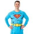 thumbnail image 6 of DC Comics Men's Superman 3 Piece Raglan Long Sleeve Shirt And Pajama Pant Lounge Set with Detachable Cape, 6 of 7