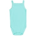 thumbnail image 3 of ToBeInStyle Girls' Pack of 4 Ultra-Soft Cotton Spaghetti Strap Baby Bodysuits w/ Ruffle Trim - Pastel - 2 Years Old, 3 of 7