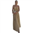 thumbnail image 2 of Vestido de Fiesta con Cuello Halter y Nudo de Cuerda para Mujer (Verano 2024) Beige Talla Única, 2 of 9