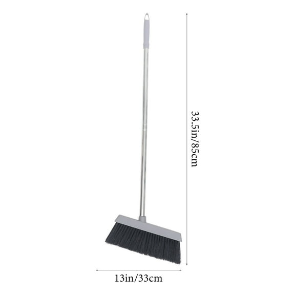 Kesenlong push broom 1 Set Supple Bristle Broom and Dustpan Long-handle Broom Dustpan Cleaning Accessories Random Style
