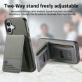 thumbnail image 2 of For iPhone 16 Wallet Phone Case,Twill Pattern Design,With Card Slots,Flip Premium PU Leather Magnetic Closure Kickstand Heavy Duty Protective Shockproof Rugged Phone Case,Gray, 2 of 9