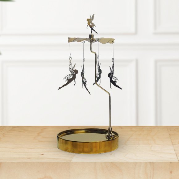 Rotating Candlestick Centerpiece Candle Stand Carousel Ornament for Wedding perfecl Portavelas rotatorio
