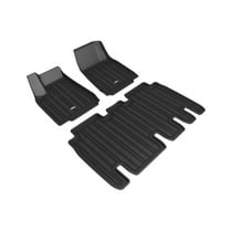 3D MAXpider Custom Fit Elitect Floor Mat (Black) Compatible with Tesla Model X 5-Seat 2016-2021 - Full Set