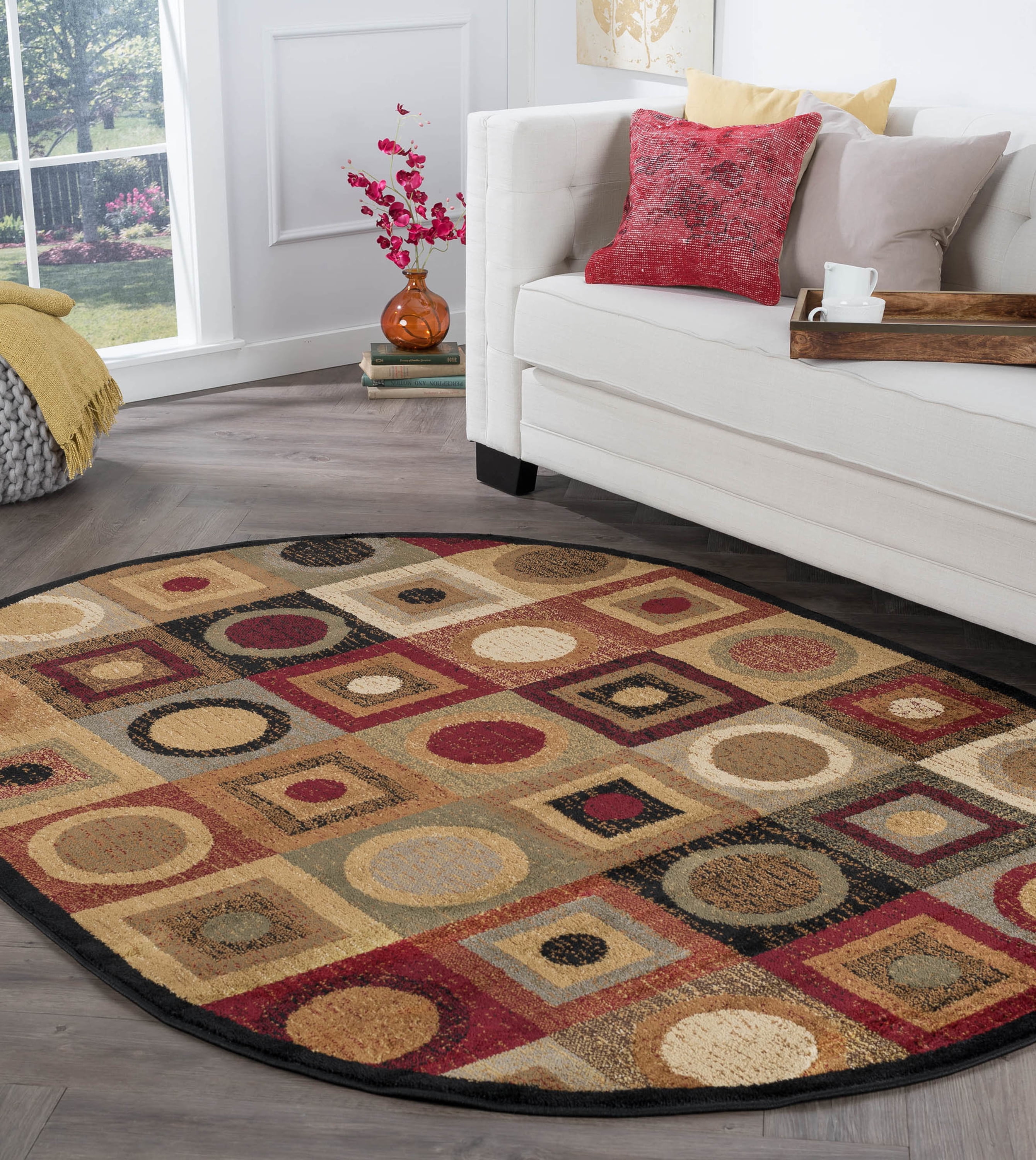 Bliss Rugs Preston Contemporary Indoor Oval Area Rug