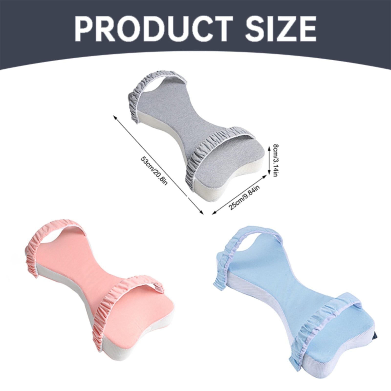 Uanit Side Sleepers Knee Leg Pillow Leg Pillow for Side Sleeping with Strap Memory Foam Wedge Contour Spacer Cushion for Back, Hip Knee Pregnancy Sciatica Pain Relief Free Sleep