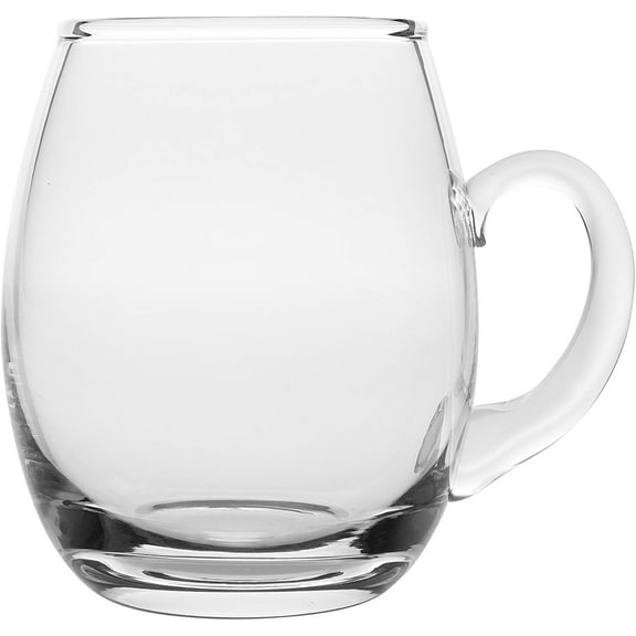 Barski – Handmade Clear Glass Beer Mug with Handle – 20 oz – Made in Europe