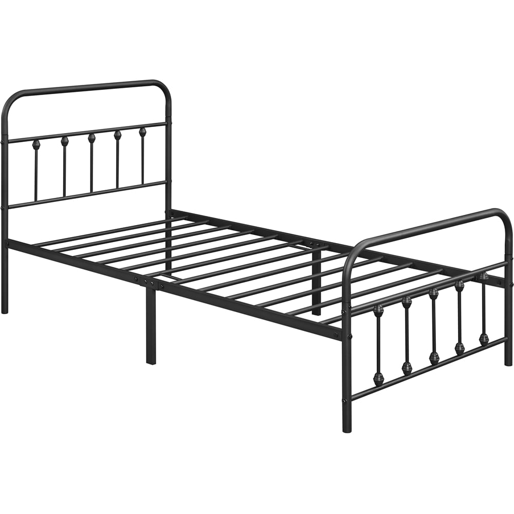 Topeakmart Classic Metal Bed Frame with High Headboard and Footboard ...