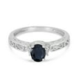 thumbnail image 6 of 10k White Gold Oval Sapphire And Diamond Ring, 6 of 6