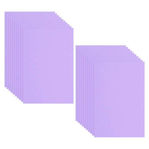 Uxcell Paquete de 20 hojas de espuma EVA, 12" x 8" 2mm de grosor, papel de espuma para manualidades, púrpura claro