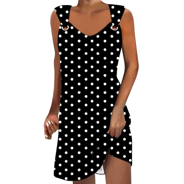 Birdeem Robes pour Femmes Robe d'Été Confortable Mode Imprimée Sans Manches Col en V