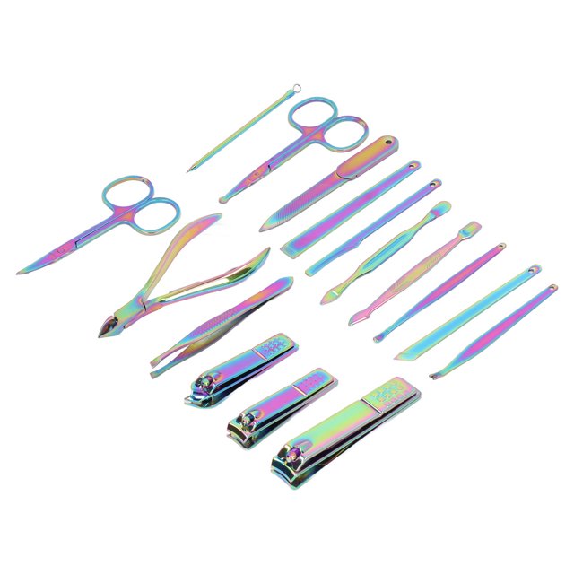 Nail Care Kit, 16Pcs Manicure Set Easy Storage Portable Size For Finger