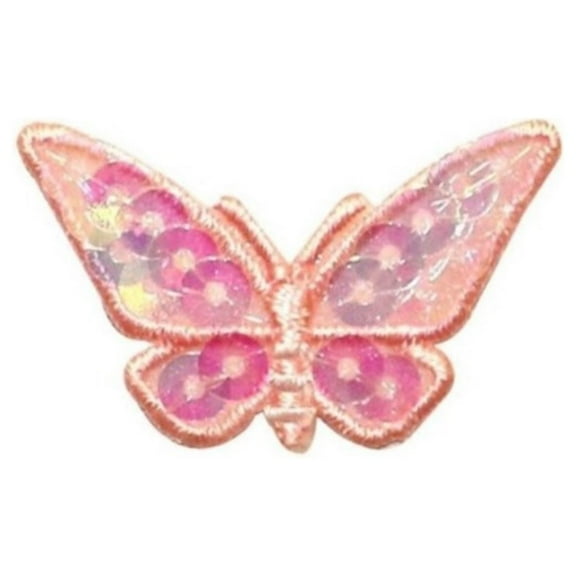 ID 2151D Sequin Butterfly Patch Garden Bug Picnic Embroidered Iron On Applique
