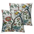thumbnail image 2 of Acheng Chinoiserie Tree Peony Bird Floral Pillow Cover Set of 2 Asian Chinese Cushion Cover Decorative Pillow Home Boho Cushion Cover for Sofa Bedroom Bed Chair Couch White, 2 of 6