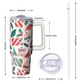 thumbnail image 2 of 30 oz Festive Christmas Bells Tumbler with Handle and Straw, Stainless Steel Insulated Cup 30 oz, Leak Proof Holiday Mug, Winter Gifts, 2 of 5