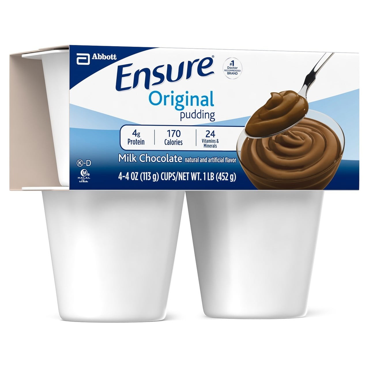 Ensure Original Pudding, Milk Chocolate, 4oz Cups Pack of 4 Walmart