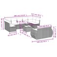 thumbnail image 2 of vidaXL 10 Piece Patio Sofa Set with Cushions Black Poly Rattan, 2 of 4