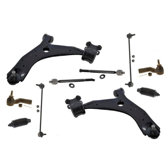 For 04-09 Mazda 3 Front Control Arms Bushings and Ball Jt Sway Bar Tie Rods 10pc