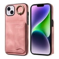 thumbnail image 2 of Nalacover for iPhone 15 Plus Ring Holder Wallet Case with Kickstand Magnetic Clasp, Credit Card Slots Holder Premium PU Leather Purse Cover, TPU Bumper Shockproof Anti-Scratches Case,Rosegold, 2 of 16