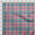 thumbnail image 3 of oneOone Cotton Poplin Medium Pink Fabric Madras Check Sewing Material Print Fabric By The Yard 42 Inch Wide, 3 of 4